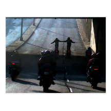 2fer - Motorcycle Club on Geary Street, SF CA Postcard