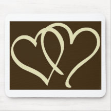 2hearts-Ivory Mouse Mat