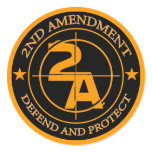 2nd Amendment 3 Round Stickers