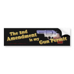 2nd Amendment Gun Permit Bumper Stickers
