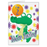 2nd Birthday Alligator Greeting Cards