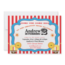 2nd Birthday Circus Invitation