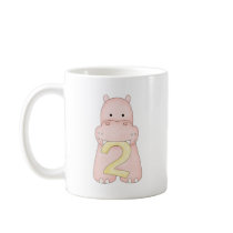 2nd Birthday Hippo (pink) Mug