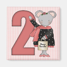2nd Birthday Mouse Refrigerator Magnet