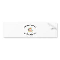 2nd grade and kids bumper sticker