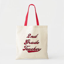 2nd Grade Teacher Red Tshirts and Gifts Bag