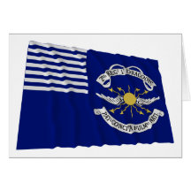 2nd Regt Lt Dragoons Waving Flag Greeting Card