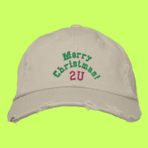 2U, Merry Christmas! embroidered hats