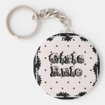 3058_full, Girls Rule Key Chain