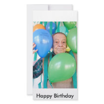 3061 Suprise birthday party for an ederly man, ... Photo Card
