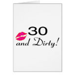 30 And Dirty Lips Greeting Cards