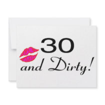 30 And Dirty Lips Invite