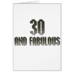 30 and fab disco theme greeting cards
