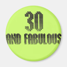 30 and fab disco theme refrigerator magnets