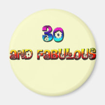 30 and fab rainbow fridge magnets