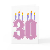 30 Birthday Candles (Pink / Purple)