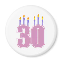 30 Birthday Candles (Pink / Purple)