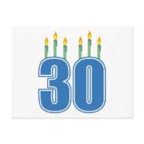 30 Candles (Blue / Green)