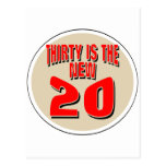 30 Is The New 20 Postcard