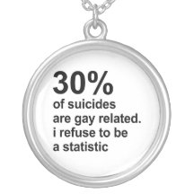 30% of suicides are gay related custom necklace