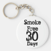 30 , Smoke Free , Days Keychain