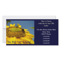 30 Year Old Lady! Birthday Party Invitation Flower Personalized Photo Card
