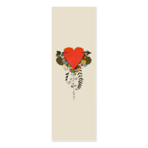 30s Valentine Heart in Red Business Card