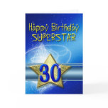 30th Birthday card for Superstar