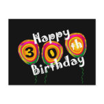 30th Birthday Colourful Balloons