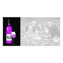 30th birthday or anniversary : wine bottle & glass