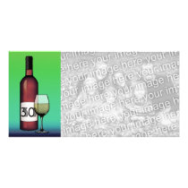 30th birthday or anniversary : wine bottle & glass