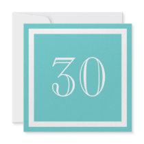 30th Birthday Party Invitation - Aqua