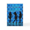 30th Birthday Party Invitation, Blue Neon With Dan cards