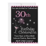 30th Birthday Party Invitation - Cocktail Glass