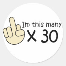 30th Birthday Stickers