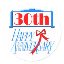 30th Wedding Anniversary Gifts Stickers