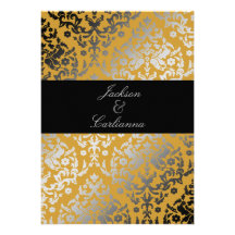 311-311-Dazzling Damask Lioness Personalized Invites