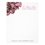 311-Aloha Hibiscus | Pink & Brown Tones Letterhead