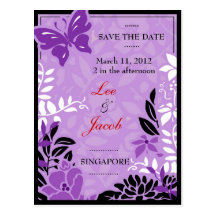 311-ASIAN GARDEN SAVE THE DATE POSTCARD