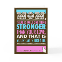 311 Bad Breath Mother's Day Funny Cat's Card