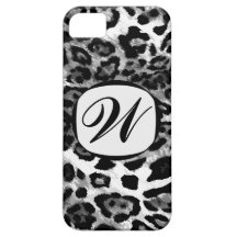 311 Black White Leopard Initial iPhone Cover iPhone 5 Cover