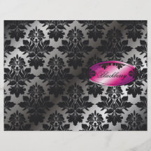 311-Blackberry Damask | Black Silver Flyer