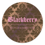 311-Blackberry "Pure" Chocolate Truffle Damask Sticker