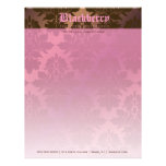 311-Blackberry "Pure"  ChocolateTruffle Damask Customized Letterhead