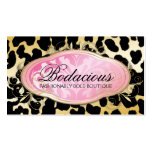 311 Bodacious Boutique Golden Leopard Spots Business Cards