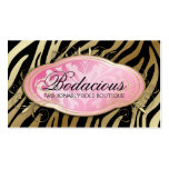 311 Bodacious Boutique Zebra Iridescent Pearl Business Card