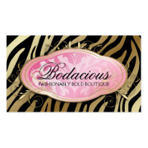 311 Bodacious Boutique Zebra Iridescent Pearl Business Card
