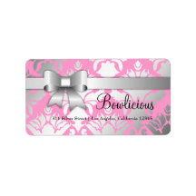 311-Bow-Licious Silver Label Damask Shimmer Pink