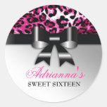 311 Bowlicious Black Hot Pink Leopard Sticker