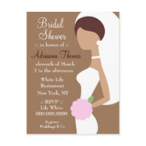 311-BRUNETTE BRIDE SHOWER INVITATION POST CARD